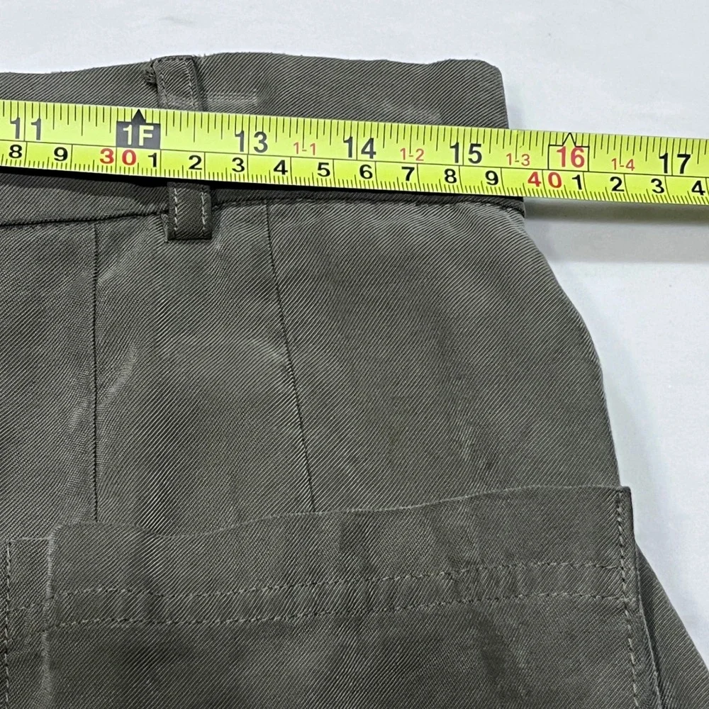 Old Navy Womens Olive Green Button Front Midi Skirt with Pockets Size L - Picture 4 of 10